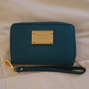 Michael Kors Teal Wristlet Wallet